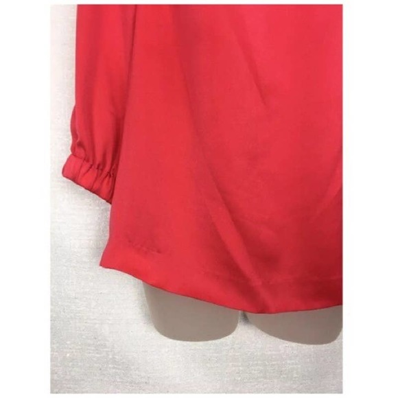 Halogen Shirt Womens XS Tangerine Off Shoulder Peasant Oversized Blouse - Picture 4 of 8